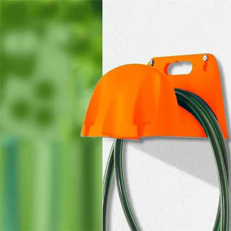DTA4 Wall Mounted Garden Irrigation Hose Hanger Plastic Rack Watering Storage Pipe Wrap Rack Yellow