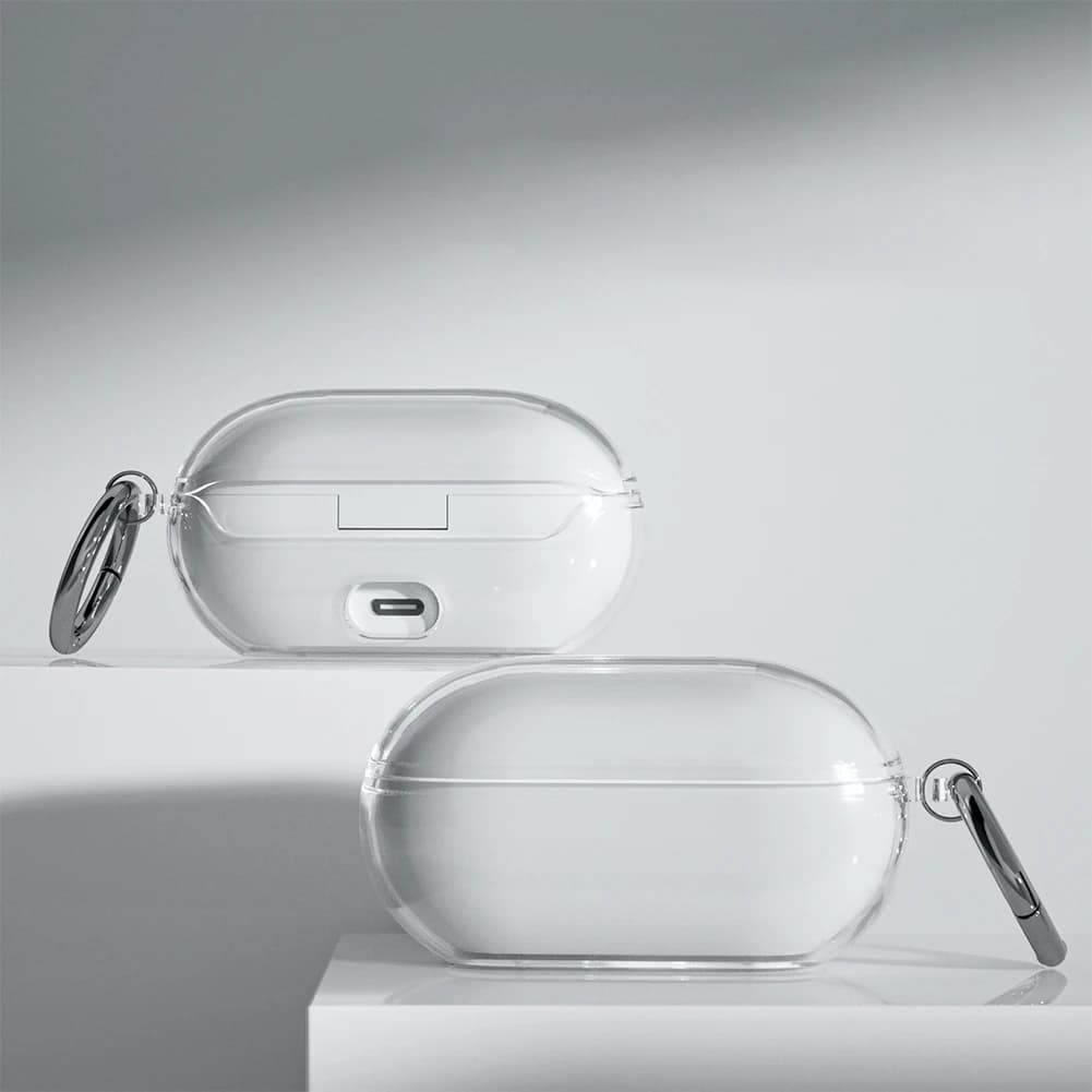 Custodia Protettiva Antiurto per Ricarica, Cover Trasparente Antigraffio con Portachiavi per Auricolari Wireless Beats Solo Buds