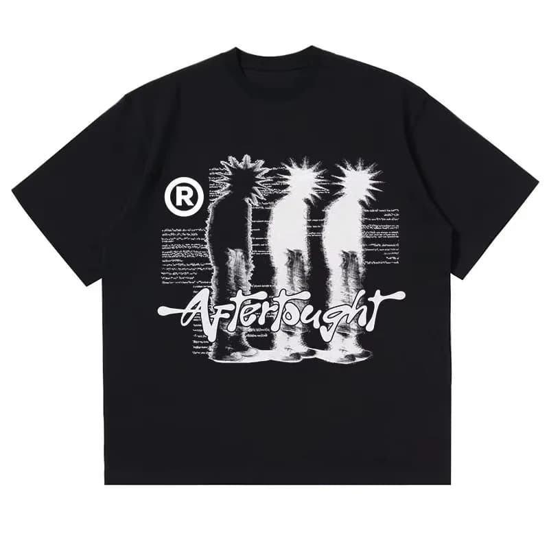 Summer Trend Retro Cartoon Print T-shirt Women Y2k Cotton Round Neck Short Sleeve Harajuku Man Graffiti Style Tee Tops
