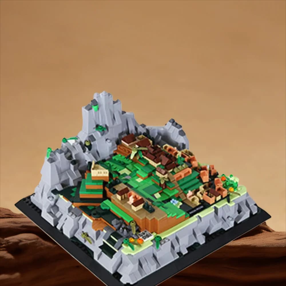 Set di Costruzioni Educative della Famosa Architettura Storica Mondiale: Cuzco e Machu Picchu in Mattoncini, Collezione Giocattoli Educativi
