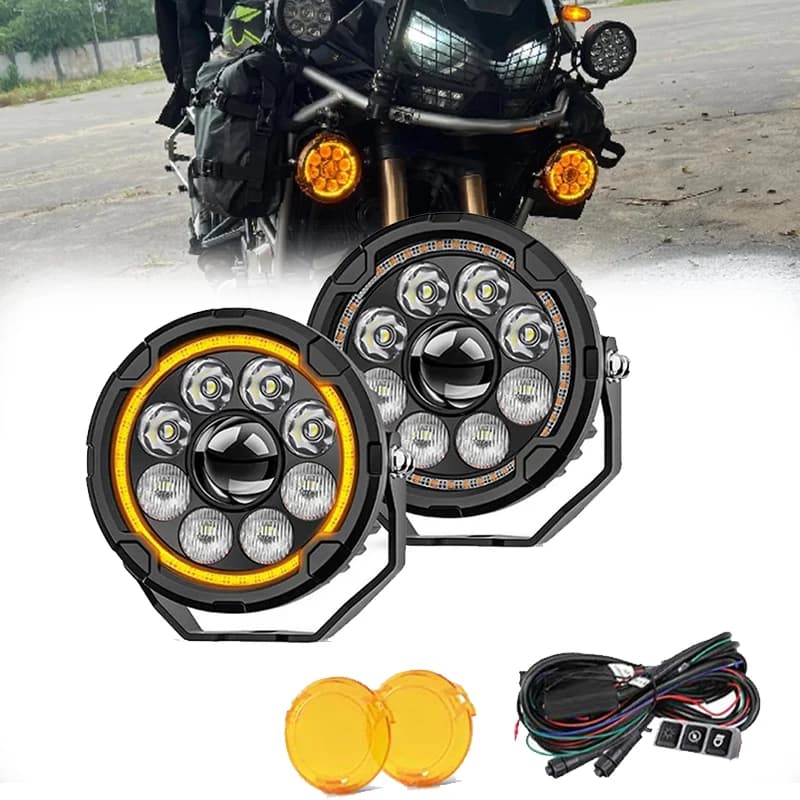 Luci ausiliarie per paraurti anteriore da 4,5 '' ad alta potenza 110W Faretti per moto con fascio alto e basso da 4,5 pollici per BMW GS GR