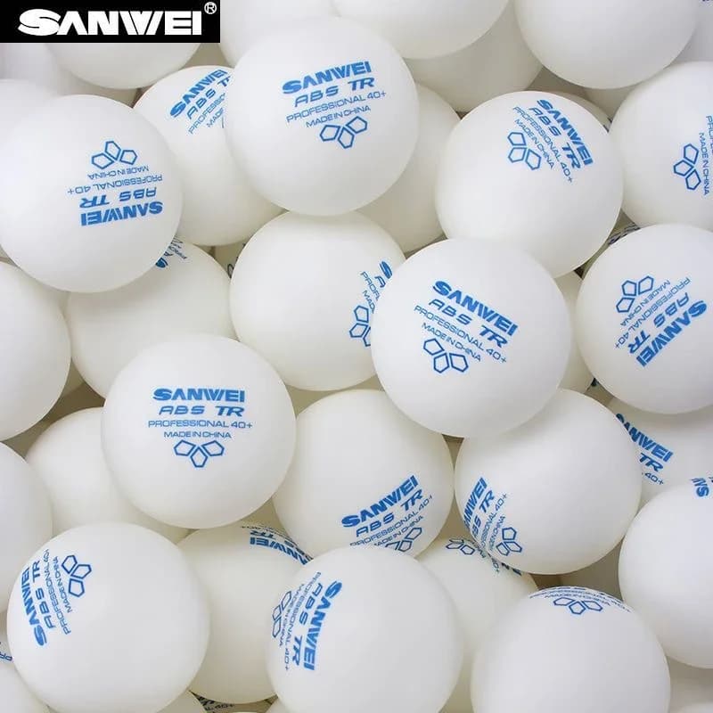 100 pz/pacco SANWEI TR 3-Star Palline Da Ping Pong Bianco Nuovo Materiale In Plastica ABS 40+ Pallina Da Ping Pong Professionale per l'allenamento del Club