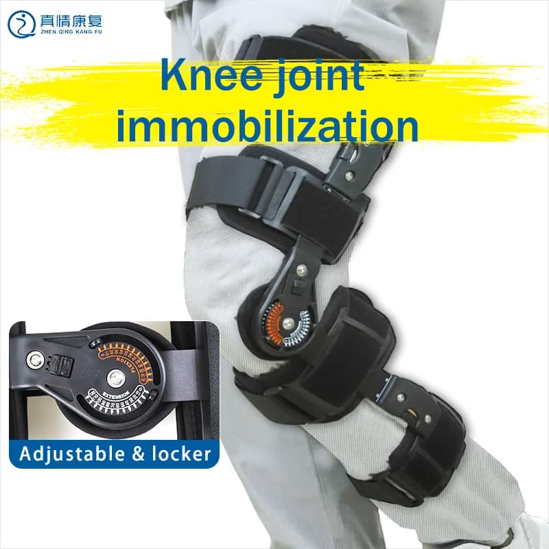 Nuovo modello stabilizzatore di supporto ortopedico dopo la chirurgia barella di fissaggio dell'articolazione del ginocchio con cerniera regolabile