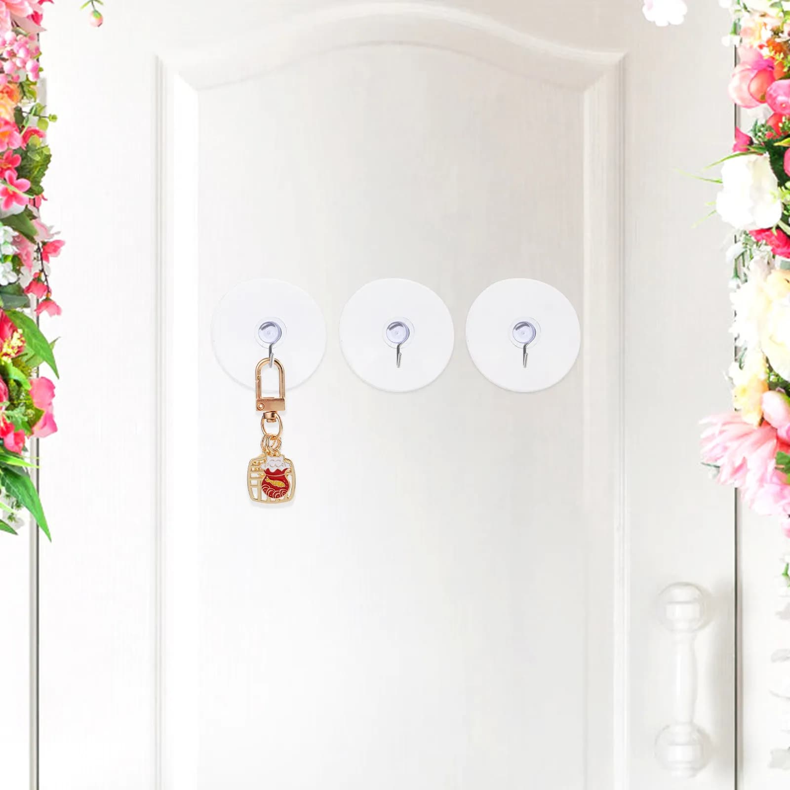 10 ganci a ventosa trasparenti in PVC e acciaio inossidabile, senza foratura, per appendere asciugamani in bagno, cucina, doccia, su vetro.