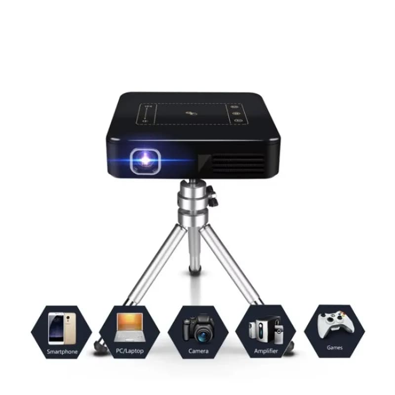 Mini proiettore LED Android DLP video digitale 4K HD portatile intelligente con touch screen