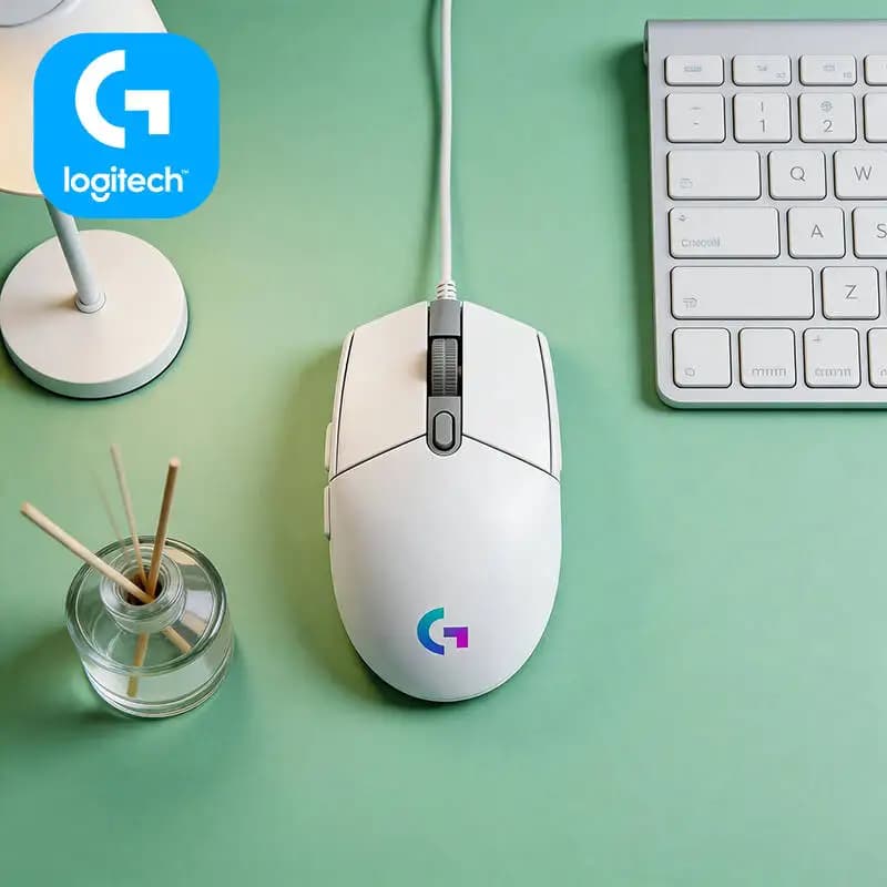 Logitech G203 Gaming Mouse 8000 DPI RGB Backlight 6 Buttons On-Board Memory 2-Year Warranty One-Click Customization