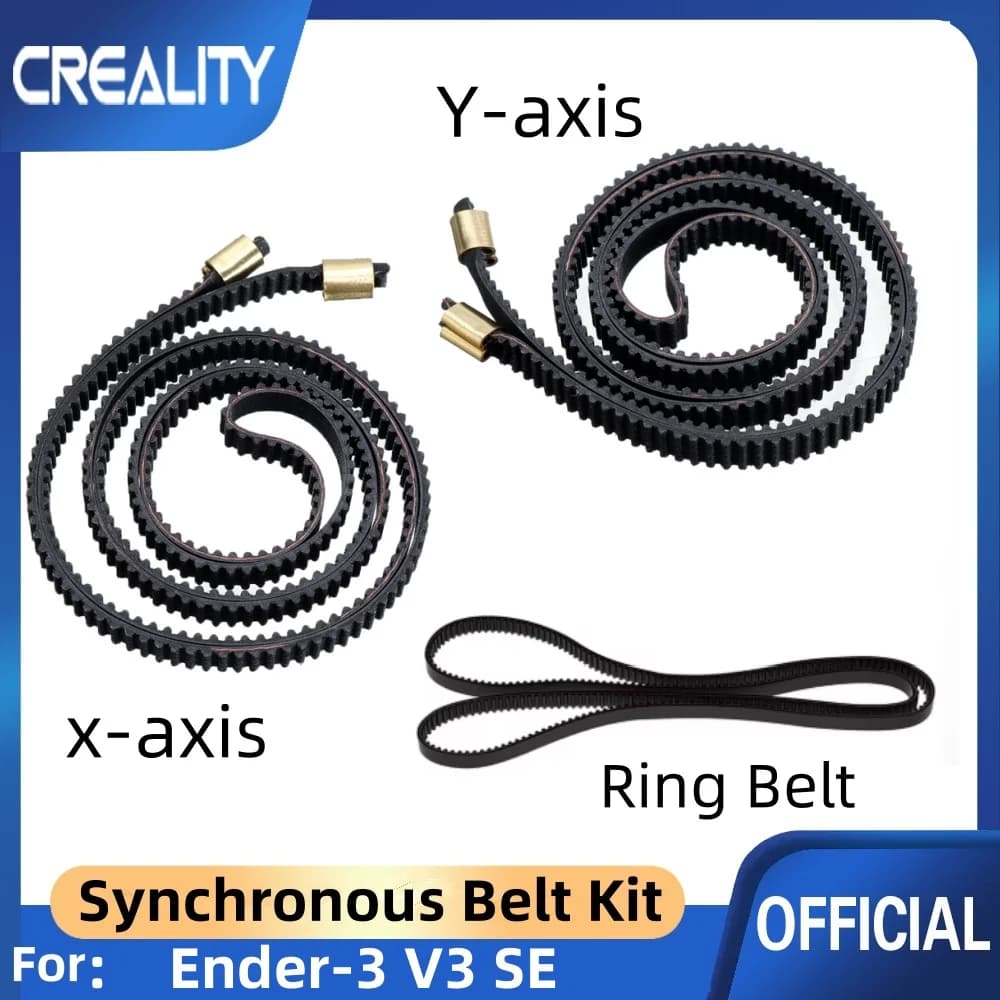 Creality Ender-3 V3 SE X+Y-asse and black rubber ring belt 2GT W6×L630 Original accessories for 3D printer