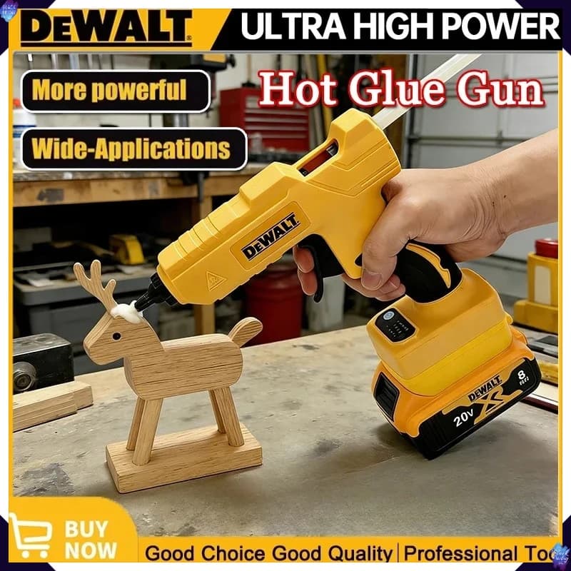 Pistola per colla a caldo elettrica portatile DEWALT, strumento fai-da-te per riparazioni, saldatura a caldo, pistola ad aria calda con ugello anti-scottatura