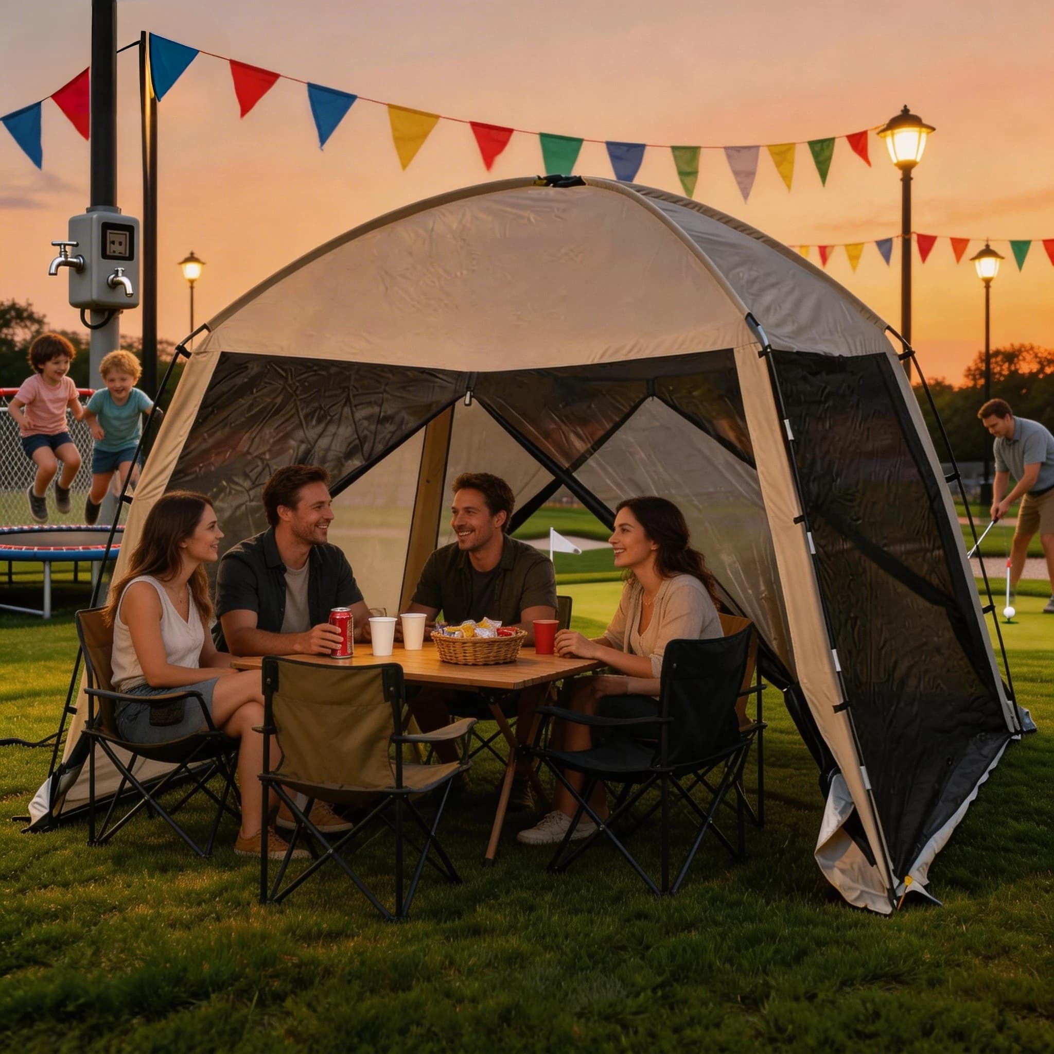 Tenda a Rete per Esterni, Gazebo con Zanzariera per Campeggio, Picnic, Giardino, Patio, Riparo dal Sole