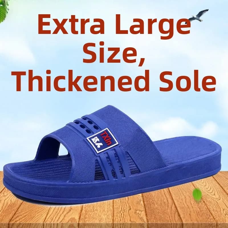 Sandali Estivi Antiscivolo da Uomo, Misura Extra Large, Comodi, Ciabatte da Casa di Lusso, in PVC EVA, Tacco Piatto, Colore Unico