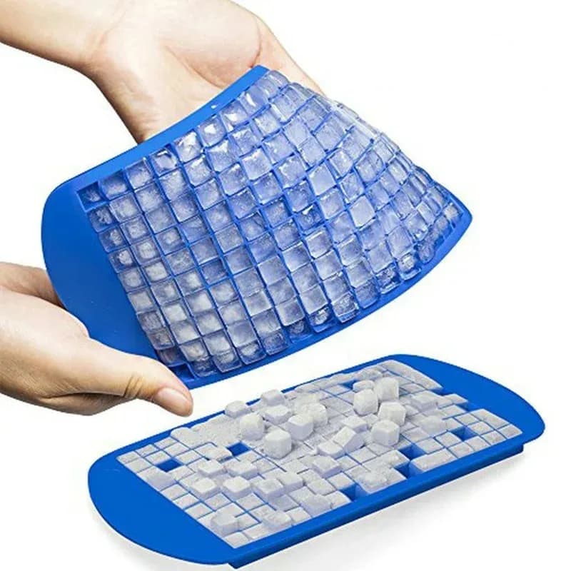 Stampo in Silicone per Cubetti di Ghiaccio, 1 Pezzo, Grado Alimentare, Mini Cubetti Quadrati, Stampo per Ghiaccio