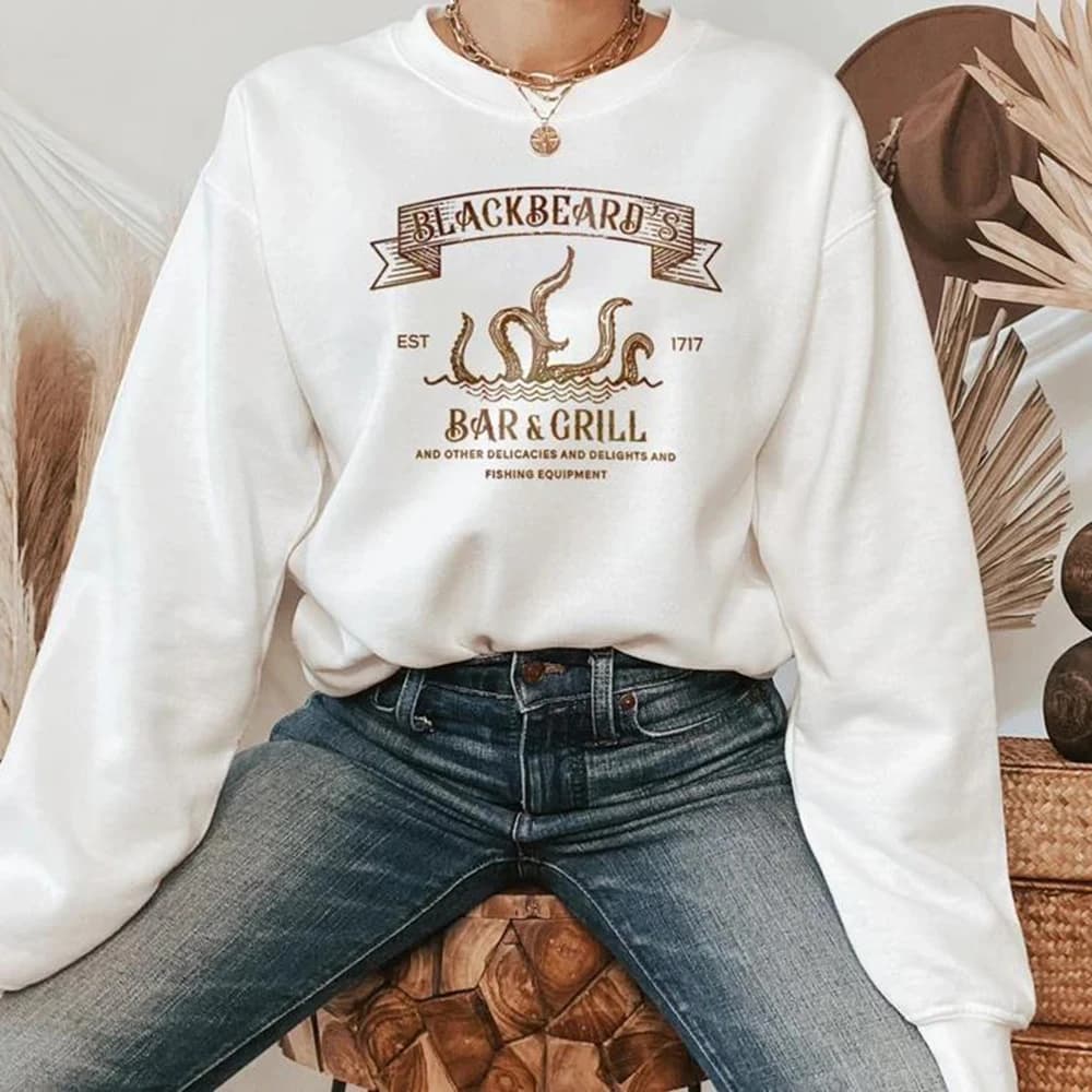 Felpa Black Beard's Bar and Grill La nostra bandiera significa morte Felpa con cappuccio Gentleman Felpe da pirata Pullover LGBT vintage unisex