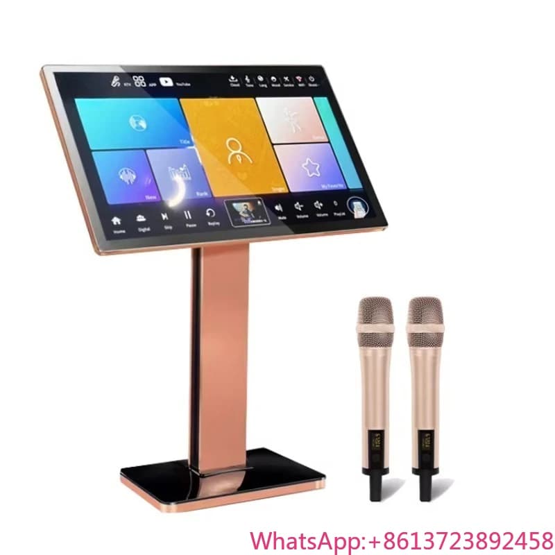 Macchina per Karaoke 4-in-1 da 21,5 Pollici, Set per Feste in Casa con Selezione Intelligente dei Brani, Lettore Karaoke