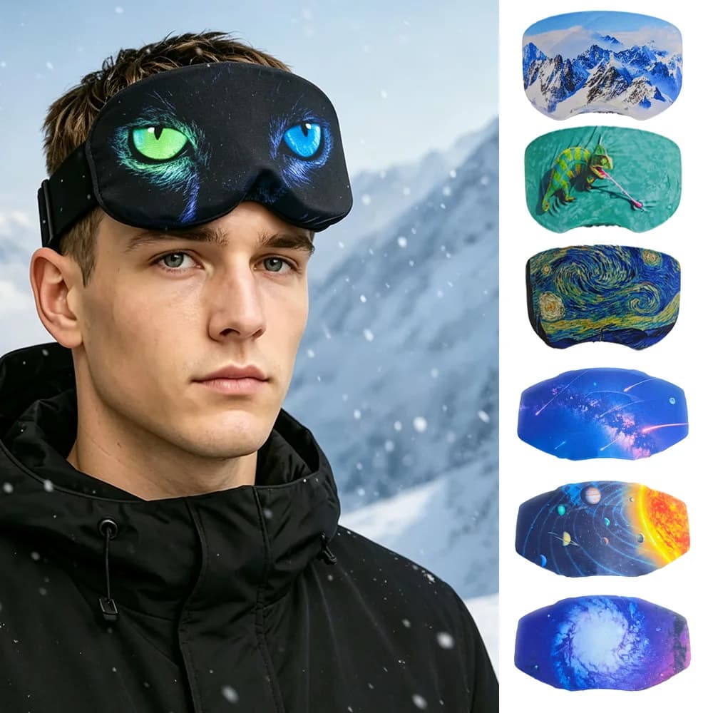 Ski Goggles Protective Case, High Stretch Anti‑Scratch Dust Proof Durable, for Outdoor Skiing Daily Storage