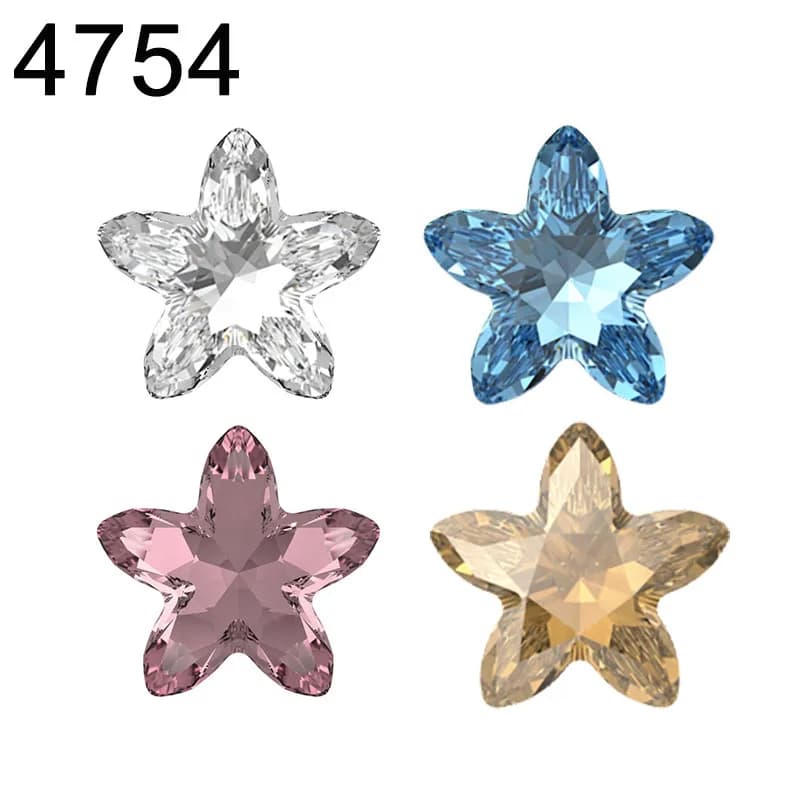 (1 pezzo) 4754 Starbloom Fancy Stone Cristalli genuini dall'Austria Strass Donna Collana fatta a mano per nail art Creazione di gioielli