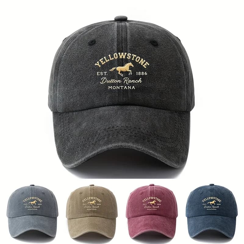 Fabric.MAKEFGE Cappellino da Baseball Vintage - Cappello Leggero da Esterno con Visiera Curva, Look Classico Retro Lavato per Uomo e Donna, Ca