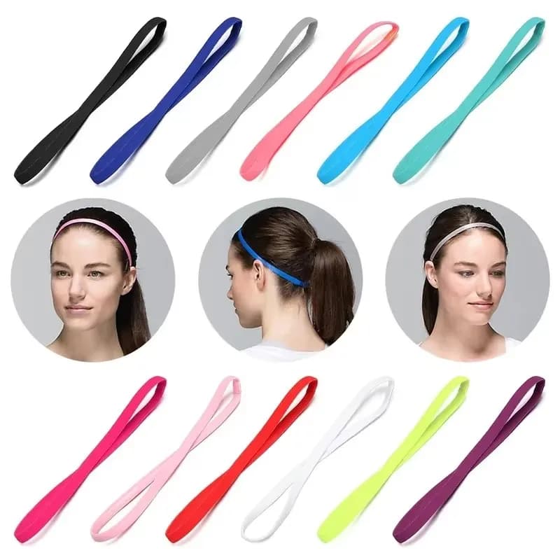 5/10/15 pieces color of candy woman yoga bands for hair sports band girls sport anti slip elastic rubber band football race