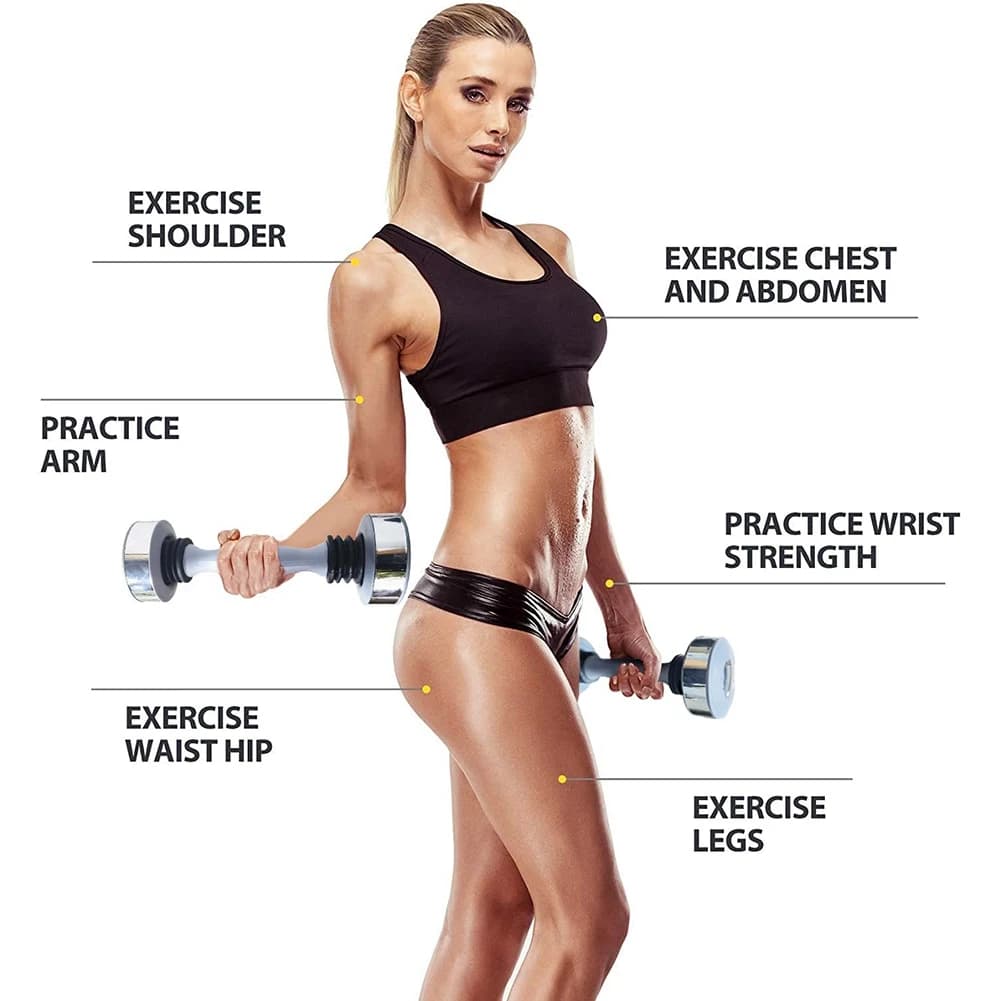 ABXY Manubri singoli che agitano il peso Altalena Manubri Uomo Donna per mantenere l'allenamento Attrezzature per esercizi fitness,Bianco