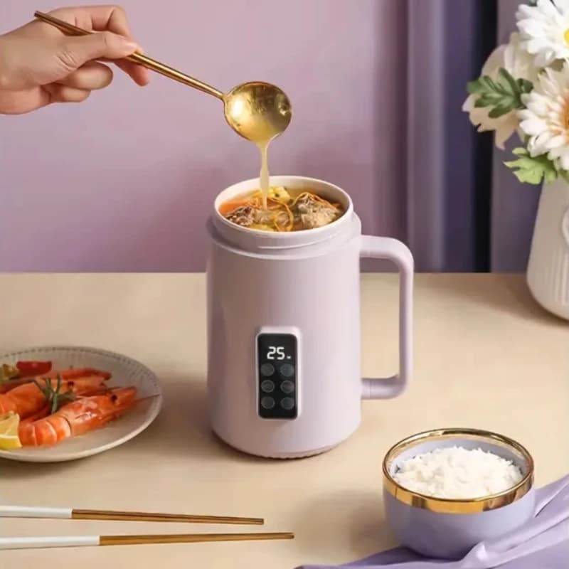Compact electric kettle - 500 W, quick boiling function, heat preservation and timing, suitable for domestic applications, offices and travel