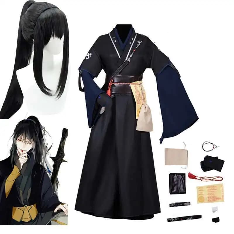 Anime Mo Dao Zu Shi Cosplay Kostuum Pruik Xue Yang Cosplay De Ongetemde Grootmeester Van Demonische Teelt Kostuums Voor Mannen
