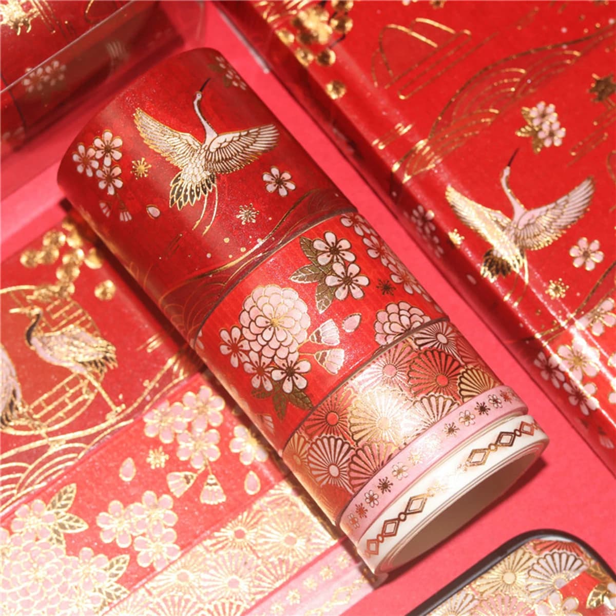 Retro Foil Stamping and Washi Tape Set – Decorative Masking Tape for DIY Gifts Decoration, Diary, Scrapbooking, Photo Frames