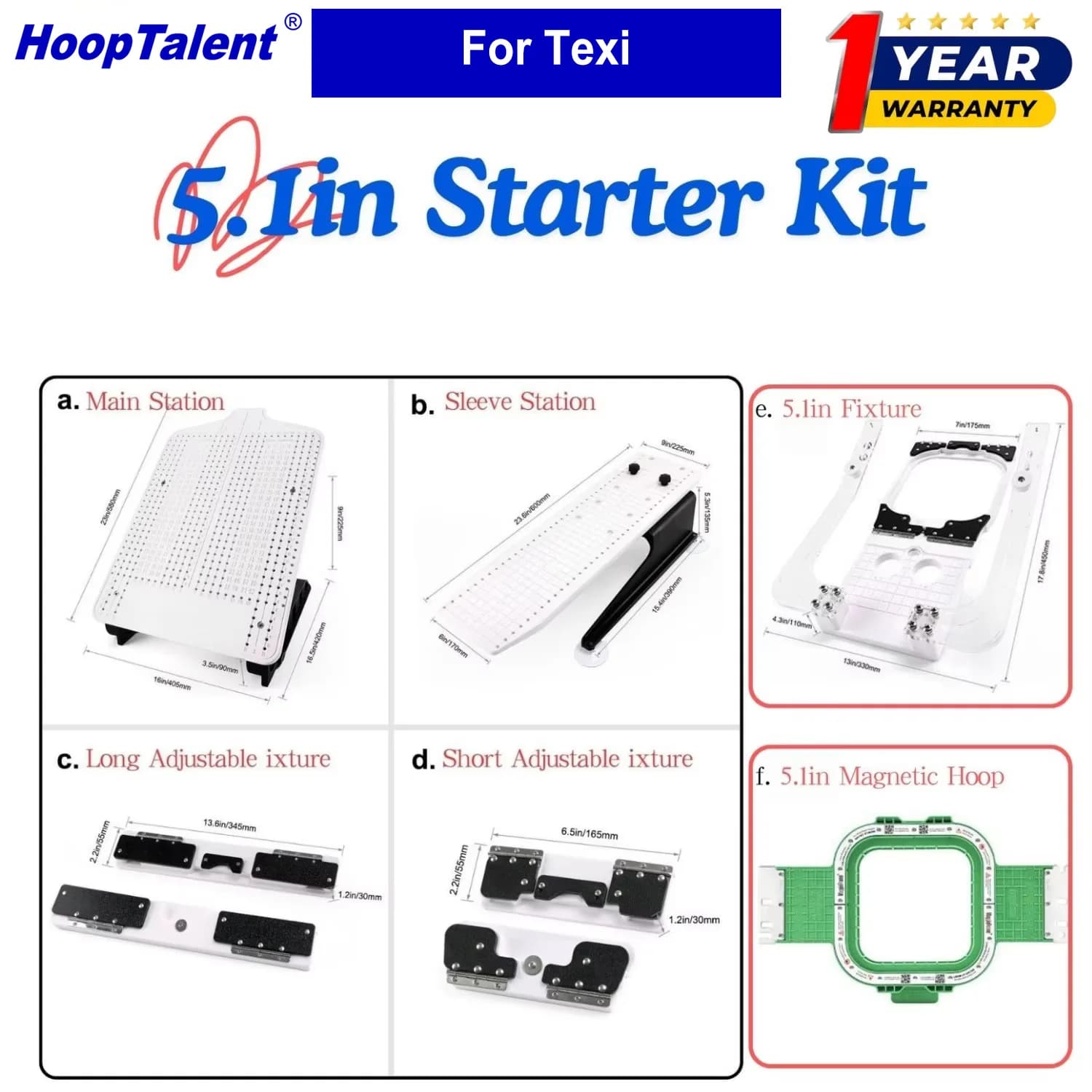 Hoop Master Stazione di sollevamento Kit di avvio Mighty Hoop perTEXI IRIS10 IRIS12 TEXI 1501TS PREMIUM Macchina da ricamo HoopTalent