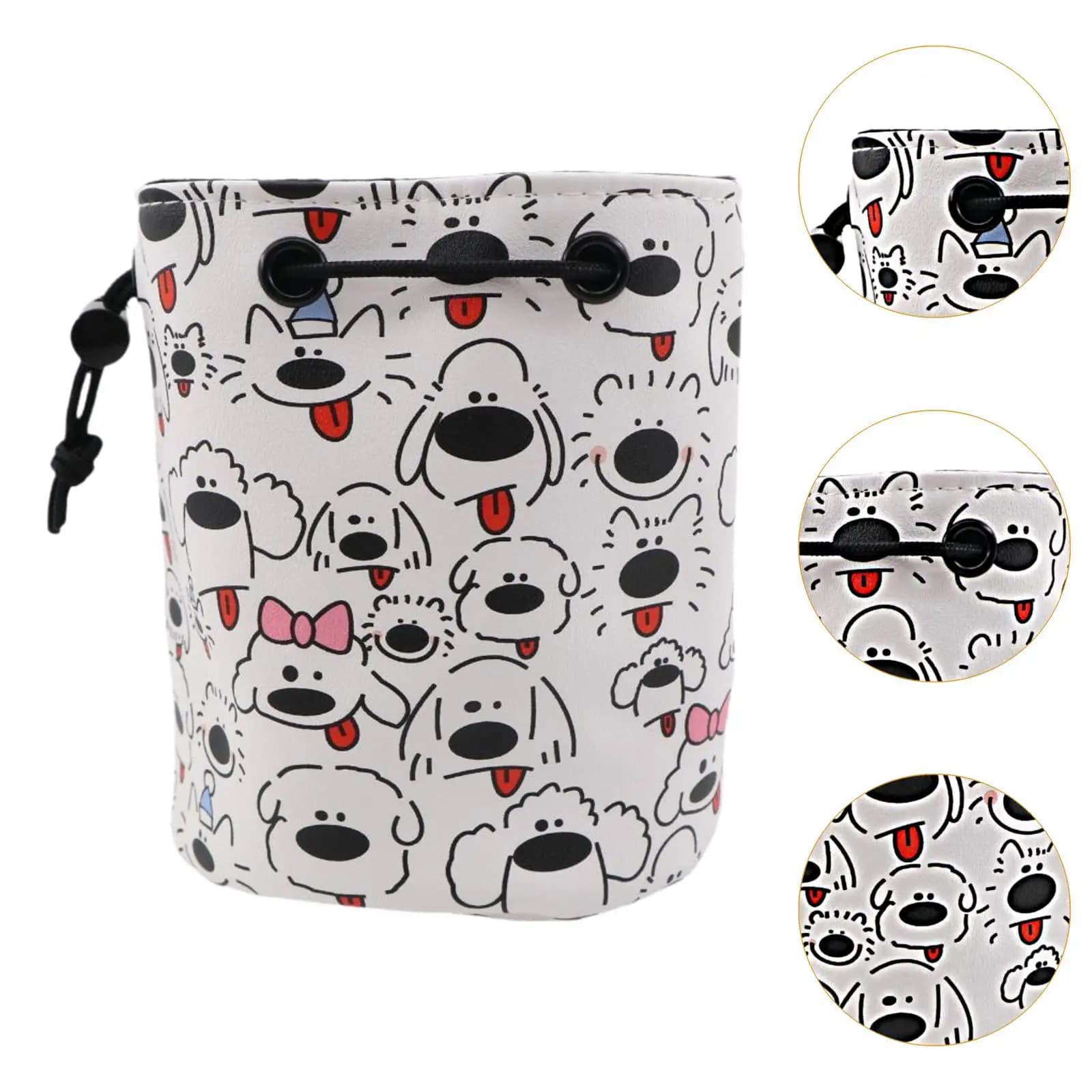 Borsa Porta Palline da Golf con Stampa Graffiti Cucciolo, Pratica e Portatile, in Pelle PU alla Moda, Regalo per Golfisti, Resistente all'Acqua