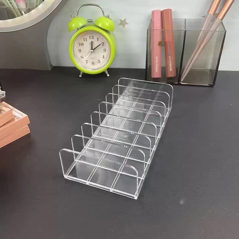 Organizer for Cosmetics by Toeletta, Scaffale Portaoggetto da Desk, Divisorio Trasparente per Trucchi e Ombretti