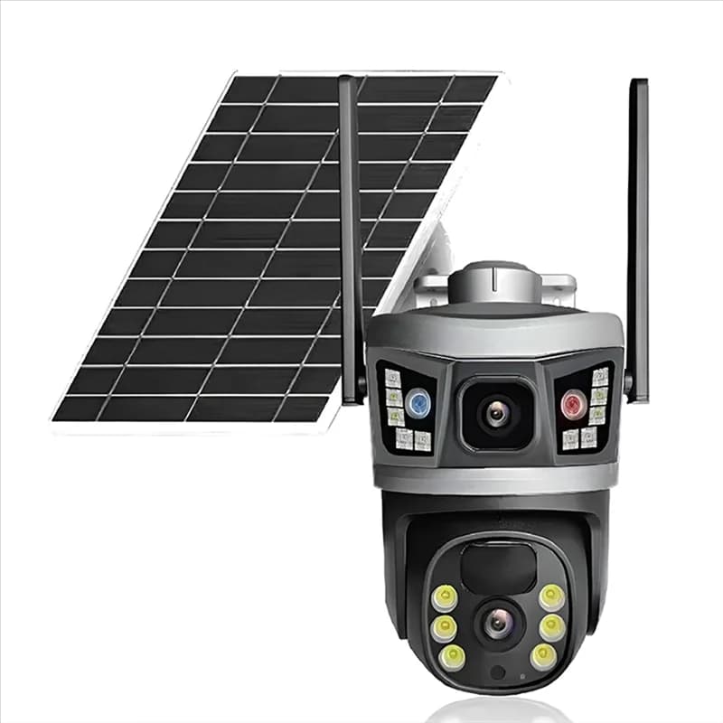B04C-V380 Pro 6MP Energia solare 4G IP Doppia lente Telecamera dome AI Rilevazione umanoide Sicurezza domestica a colori CCTV Baby Monitor