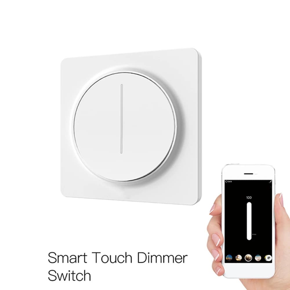 Interruttori Dimmer Wi-Fi Smart ABFS Tuya, Interruttore a Pannello Dimmerabile 100-240V, Compatibile con Alexa Google Home, Spina EU