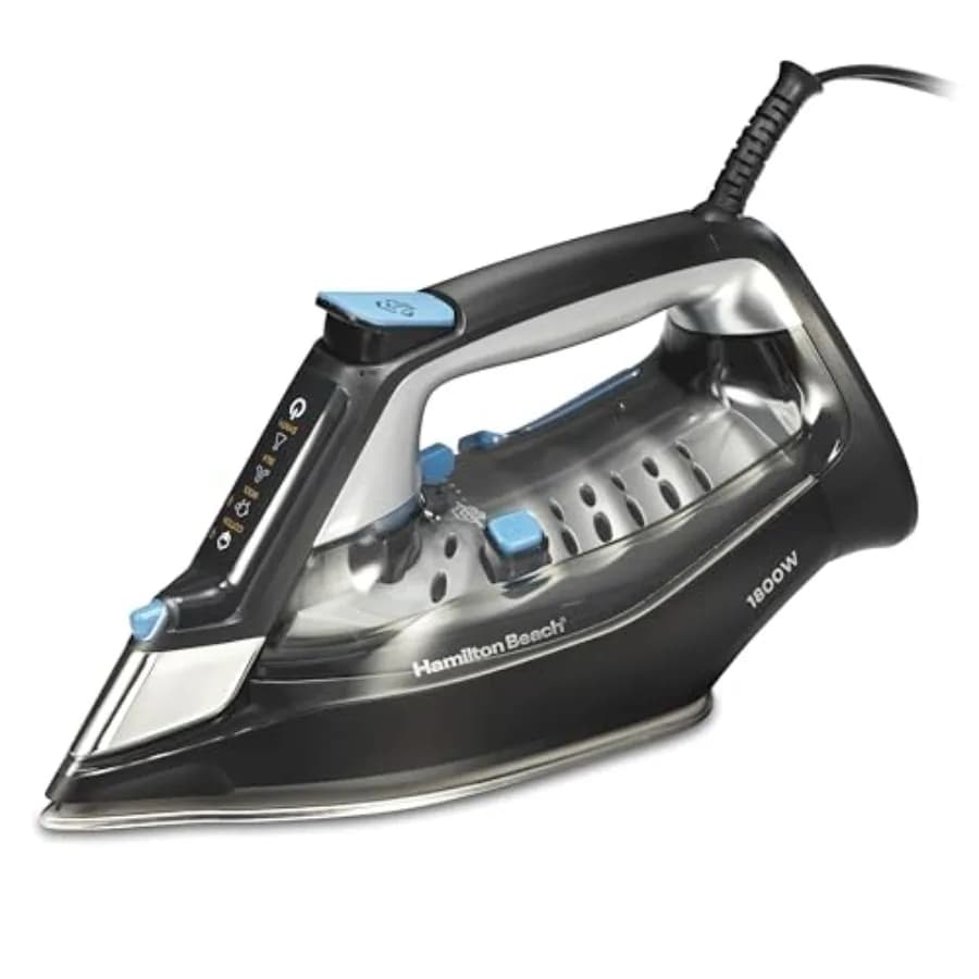 Ferro da Stiro a Vapore per Vestiti e Steamer per Indumenti con Touchpad Intuitivo FabricIQ, Piastra in Acciaio Inossidabile Resistente, Spegnimento Automatico a 3 Vie
