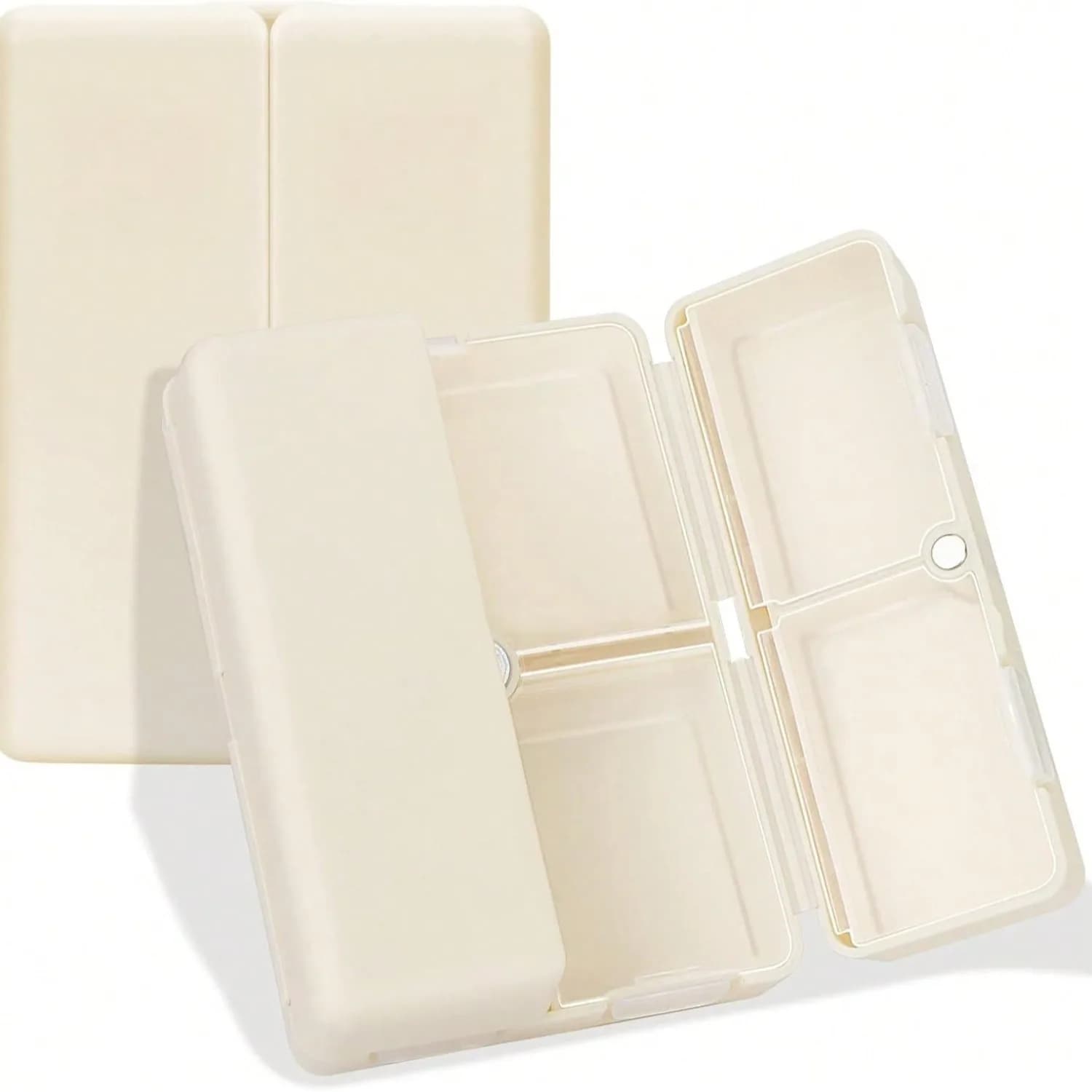 Organizzatore di pillole giornaliere, portapillole portatile con 7 scomparti, portapillole da viaggio, [design pieghevole] portapillole da tasca per contenere vitamine, olio di fegato di merluzzo, integratori e farmaci - Trasparente