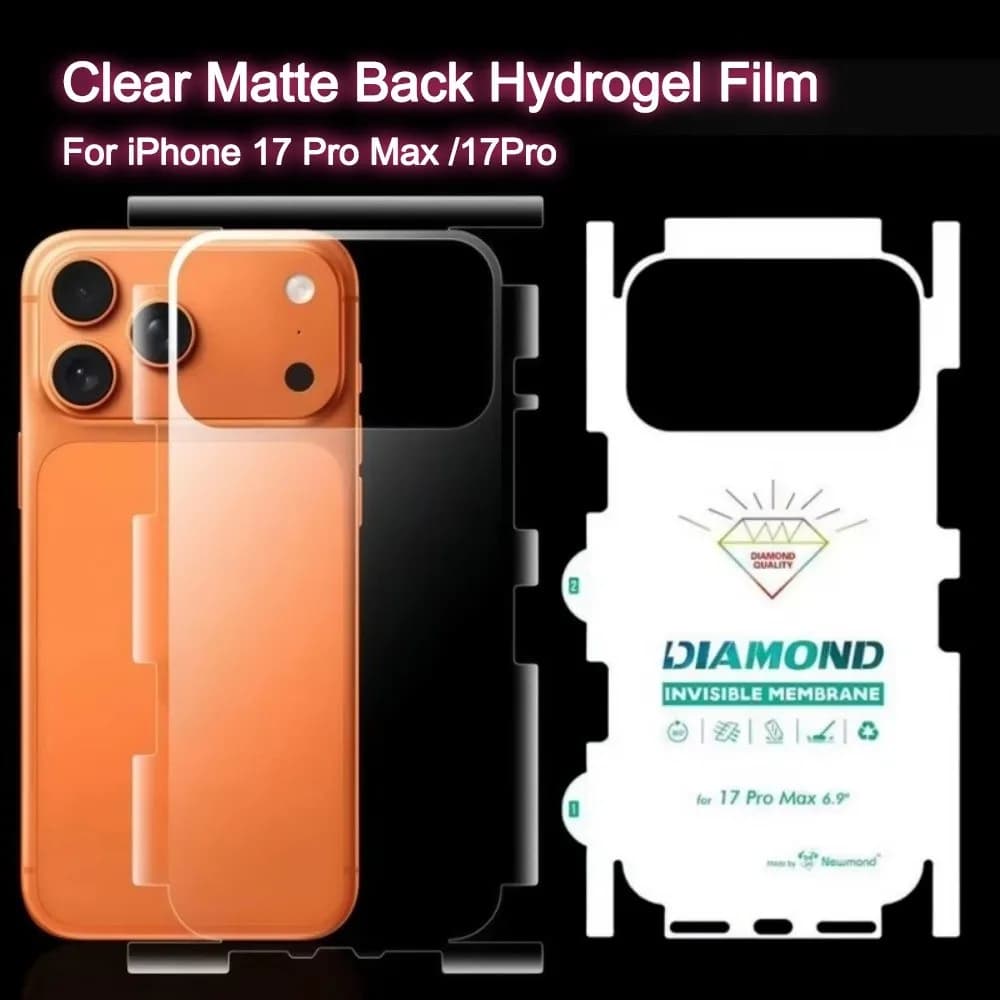 Proteggi schermo posteriore trasparente HD Pellicola proteggi schermo in TPU morbido antigraffio antifrantumazione per iPhone 17Pro/17 Pro Max