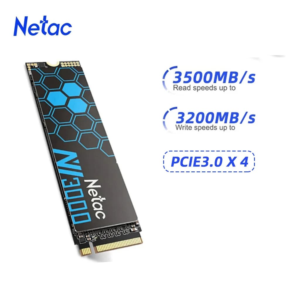 Netac 3500MB/s SSD 1TB 2TB 250GB 500GB SSD NVMe M2 2280 PCIE3.0X4 Disco rigido Interno a stato solido per PC portatile
