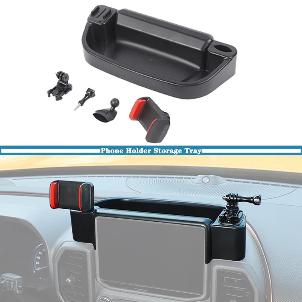 Auto Console Centrale Supporto Del Telefono Del Basamento Vassoio di Immagazzinaggio Organizzatore per Ford Bronco Sport 2021 2022 2023 2024 2025 Accessori Interni