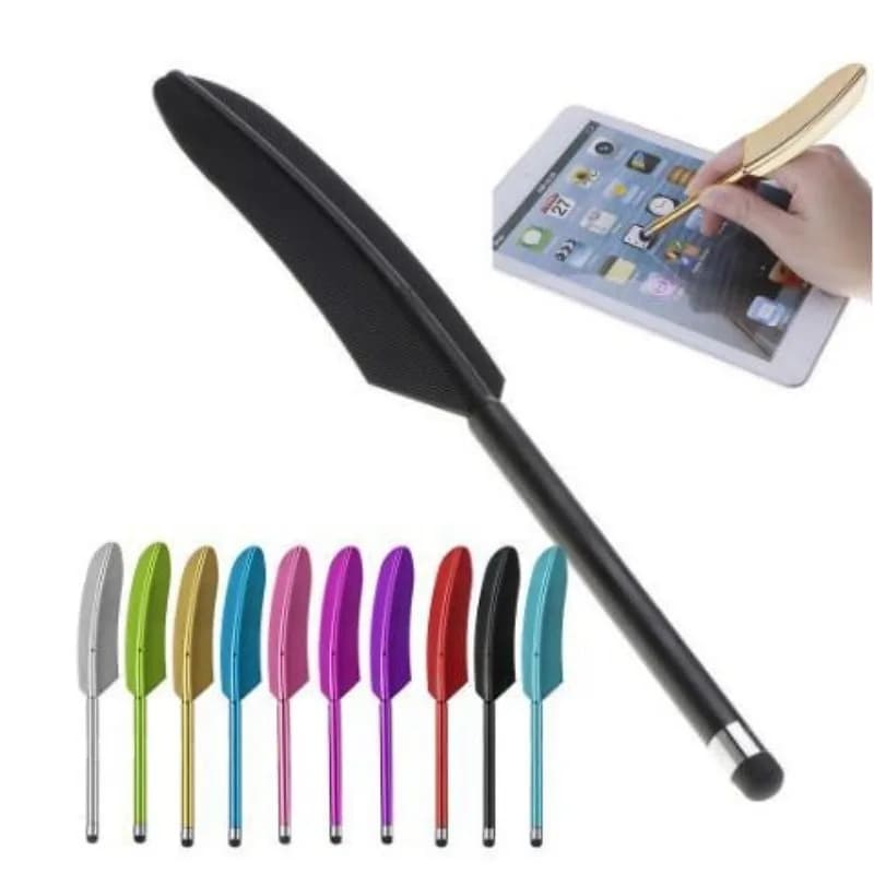 Penna a condensatore di piume di colore 1PC per Ipad Tablet Computer Smart Phone Ebook tavolo da disegno elettronico penna Touch Screen universale
