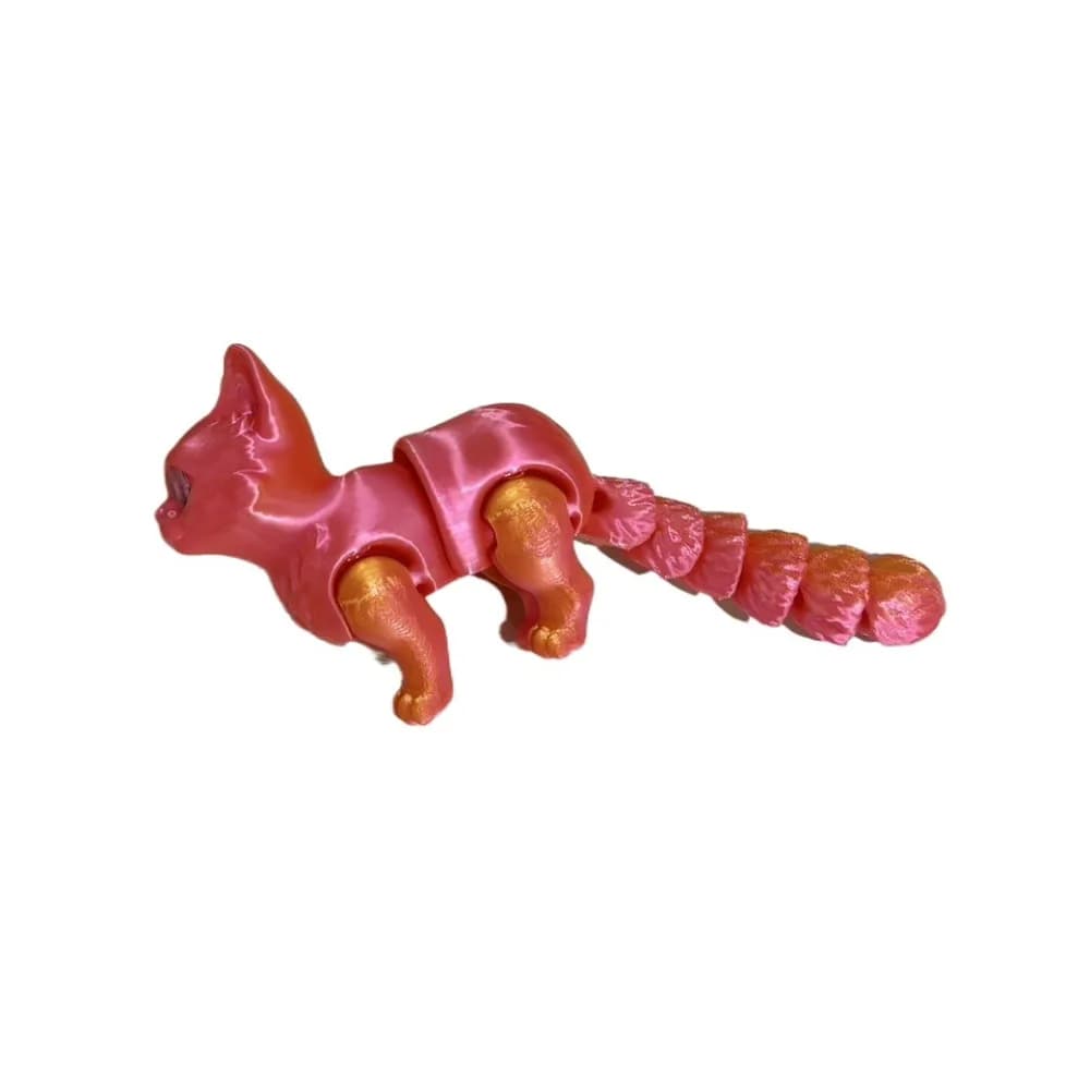 Grandi occhi Modello di gatto stampato in 3D Materiale plastico Design realistico Gatti articolati Scultura creativa Tecnologia di stampa 3D