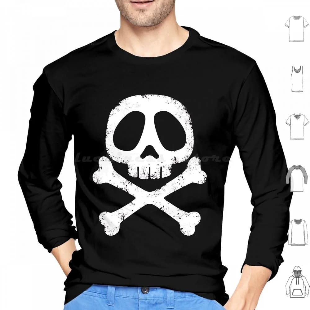 Harlock Skull felpe manica lunga Anime Sleeve Geek Harlock Captain Pirate Space Logo Symbol Emblem Skull Cartoon