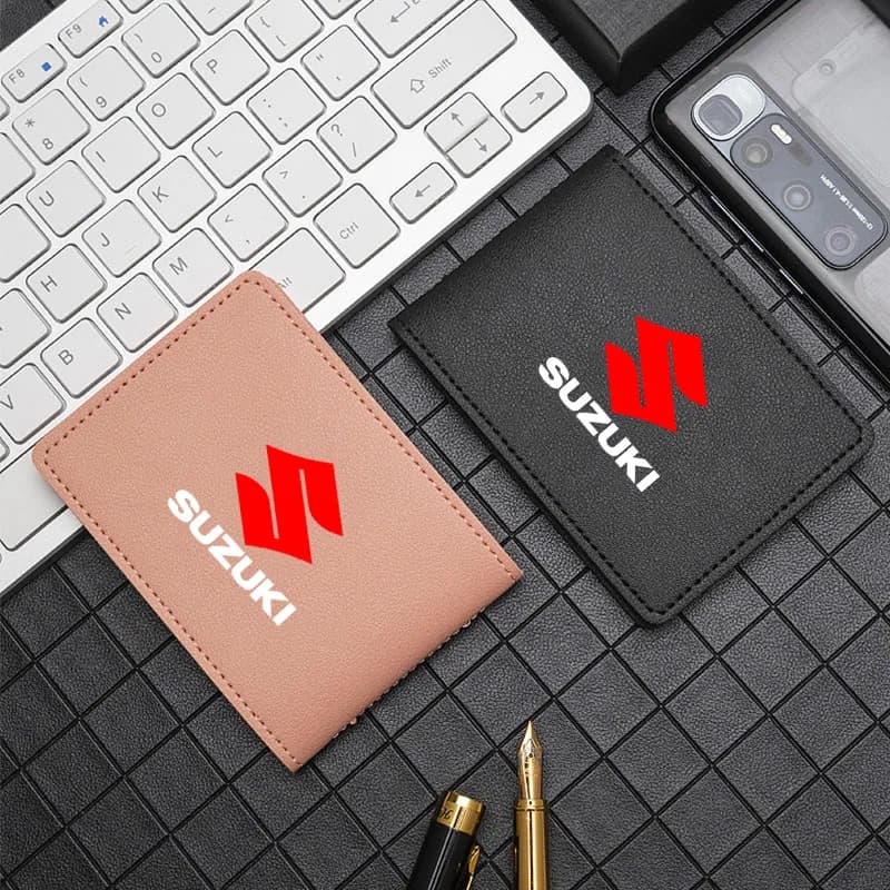 Car Wallet Card Holder Driver License Cover Driver License Bag for Suzuki Samurai S-Cross SX4 Swift XL-7 Liana Spresso Celerio