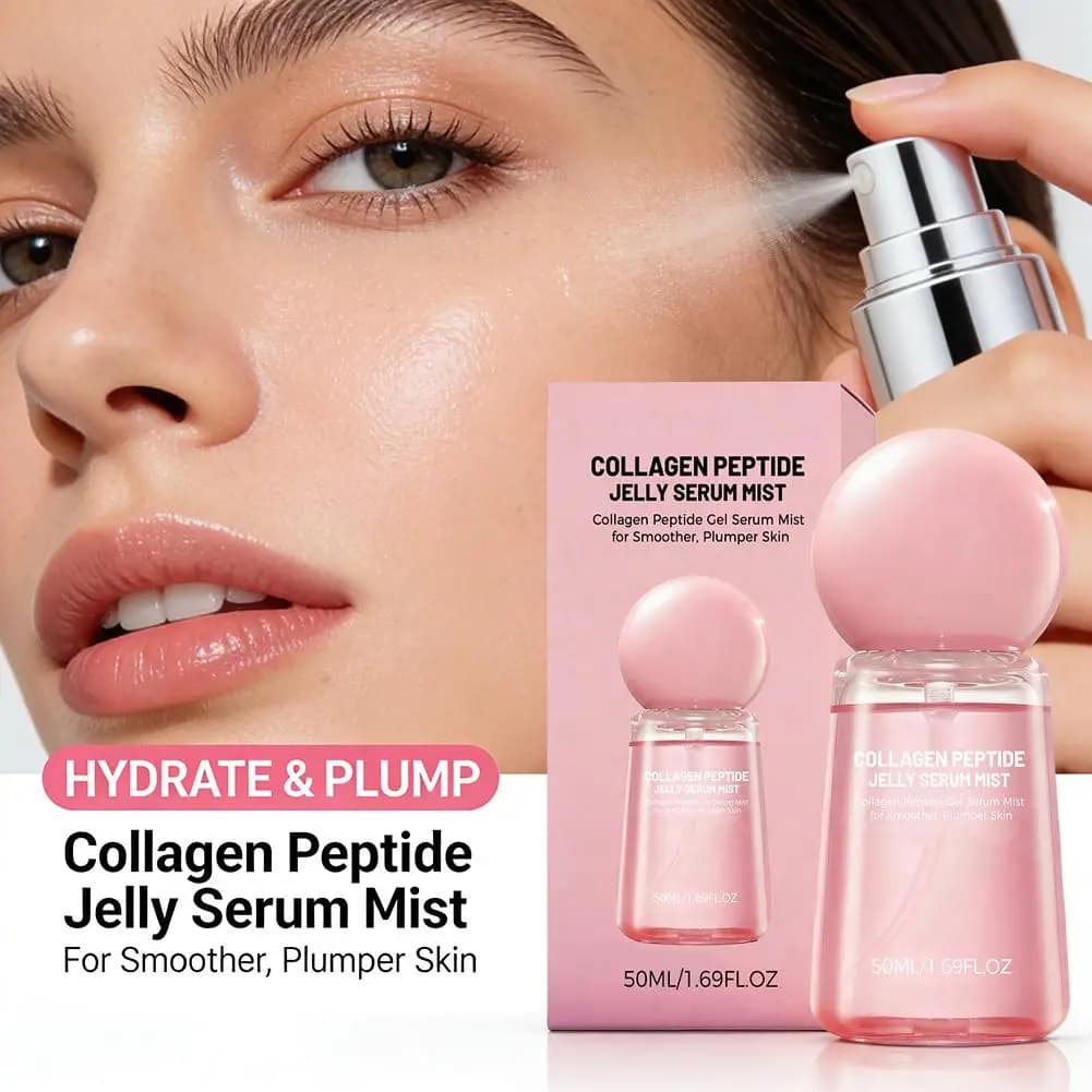 Collagen Peptide Hydrating Face Mist Lightweight Non Sticky Daily Gentle Moisturizing Spray Refreshing Soothing for Any Skin