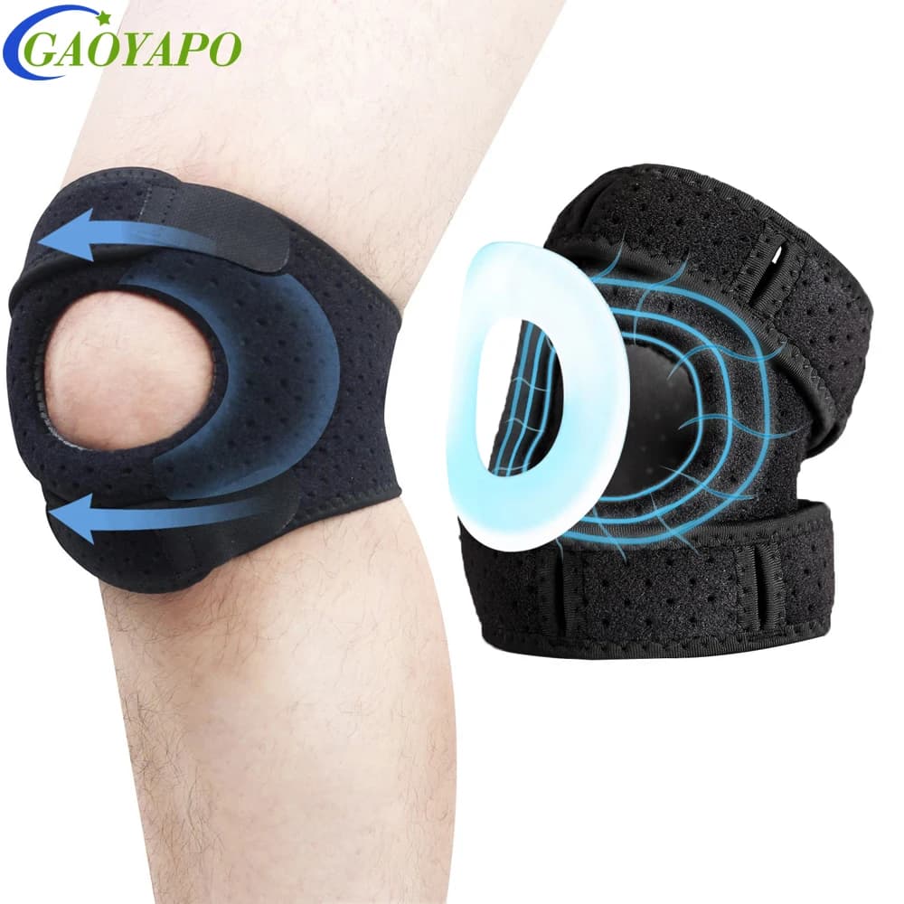 1 Pezzo Supporto per Ginocchio con Fascia Patellare - Doppio Supporto per Tendine Rotulei con Cuscinetto in Gel per Artrite, Lesioni al Menisco, Uomini e Donne