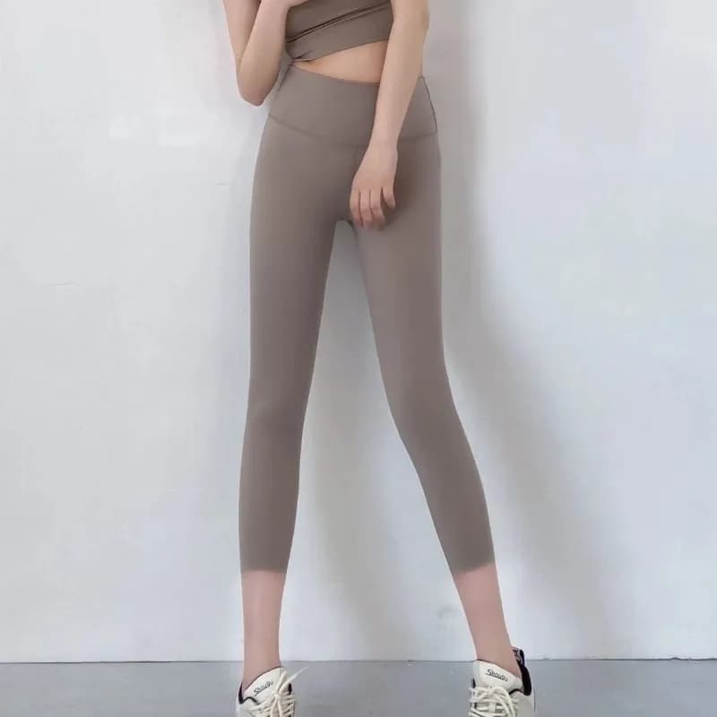 High Waist Tummy Control Shark Leggings Women Thin Slim Yoga Cropped Pants For Petite Summer