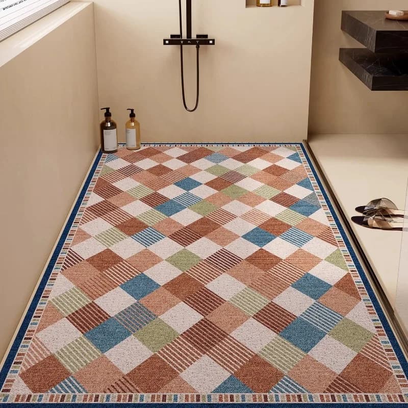 Tappetino da bagno in seta con fori di drenaggio, tappetino per doccia, speciale per il bagnetto dei bambini, antiscivolo, resistente, poggiapiedi.