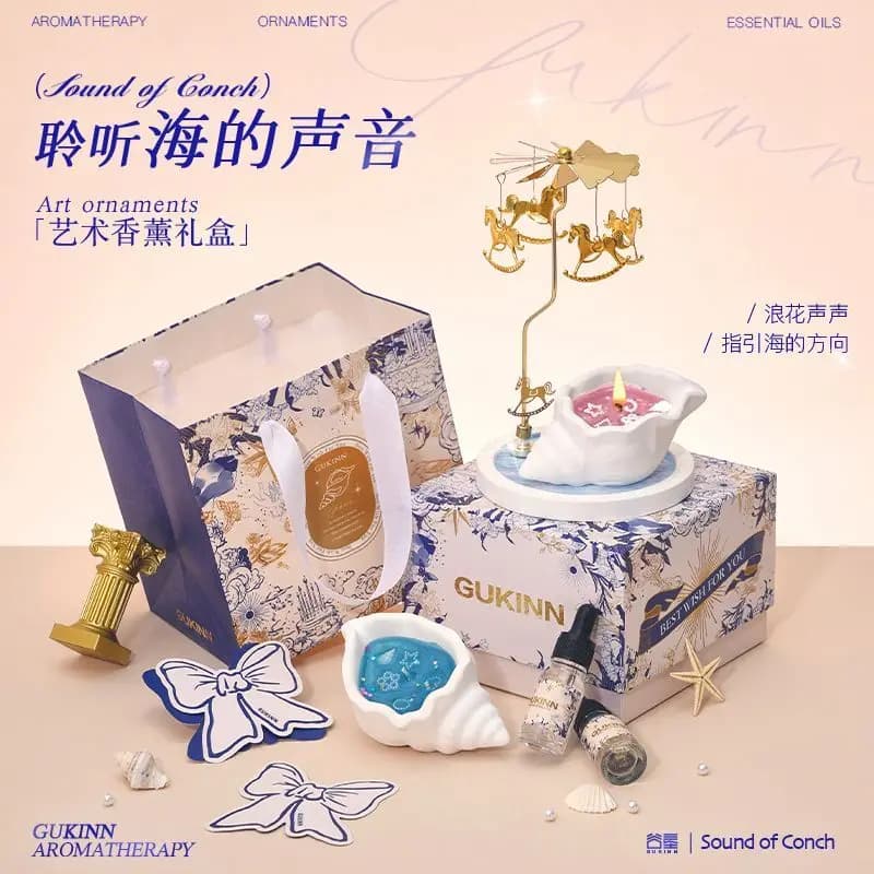 Confezione regalo aromaterapia a forma di conchiglia, ornamento per l'atmosfera del dormitorio, regalo di compleanno per la fidanzata, souvenir per la migliore amica.