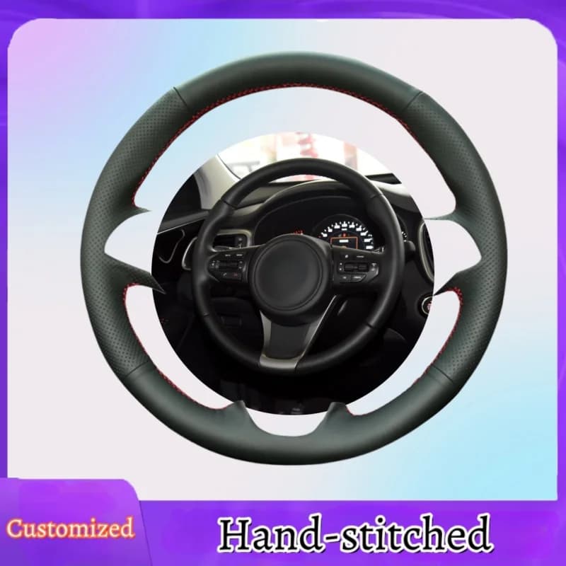 Coprivolante in pelle microfibra cucito a mano personalizzato antiscivolo per Kia Sorento Sedona 2015-2019 Accessori interni auto