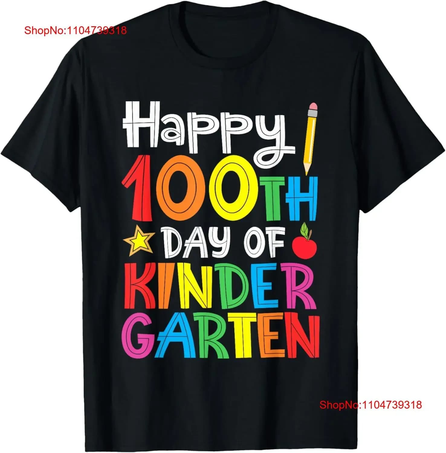 Happy 100th Day of Kindergarten Teacher or Student T Shirt vintage Washed Casual Stretched Comfortable fashion streetwear