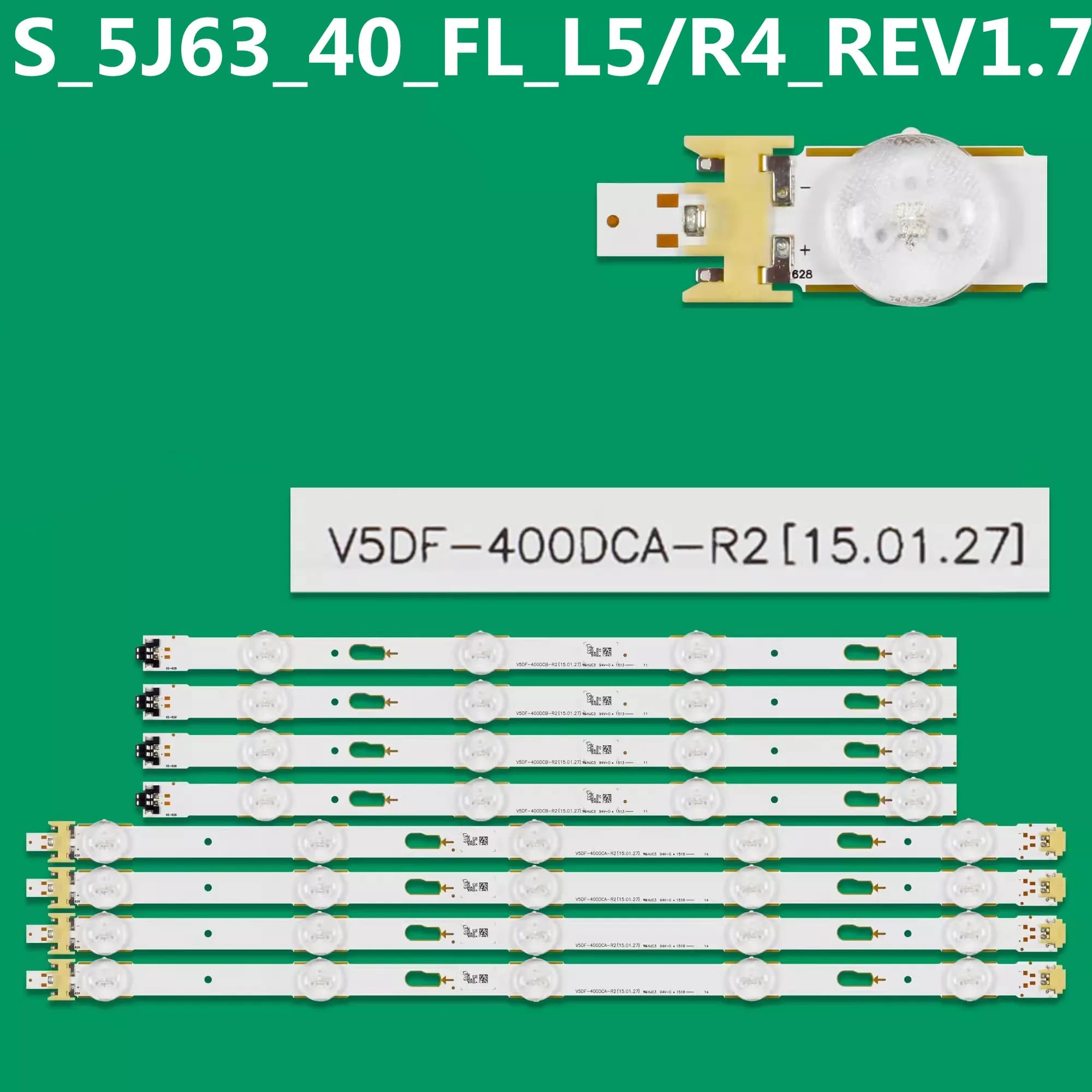 LED Backlight Strip For V5DF-400DCA-R2 V5DF-400DCB-R2 BN96-34783A BN96-34784A UA40J6300AK UE40J6300AK UE40J6302AK UE40J6500AU