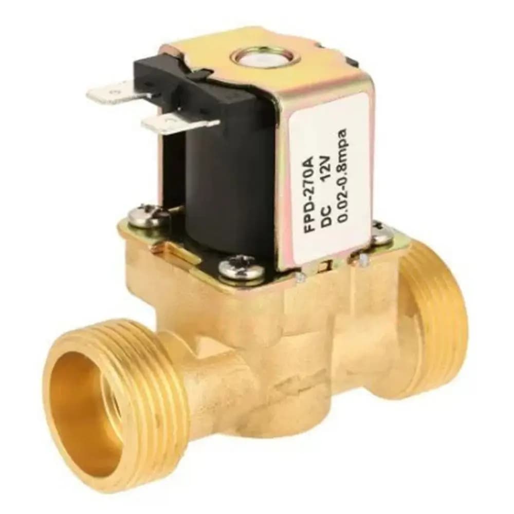 Elettrovalvola magnetica a solenoide elettrico da 3/4 "1/2" DC 24V AC 220V DC12V Elettrovalvola di ingresso in ottone normalment