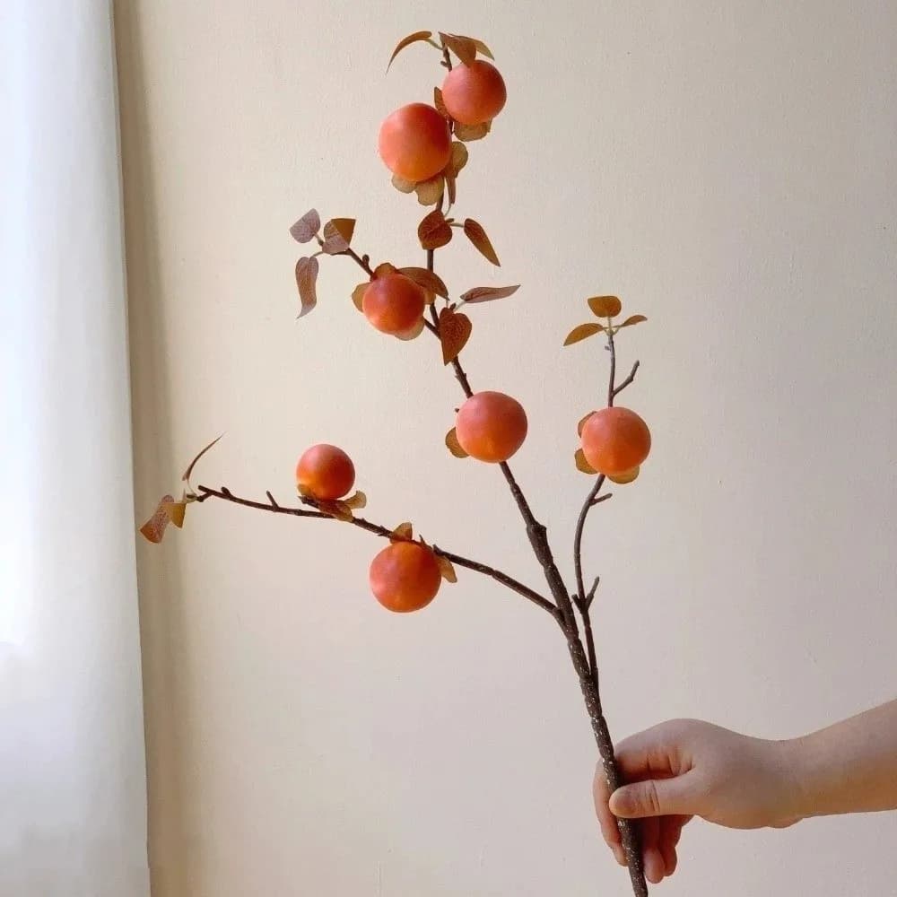 Artificial Cake Copper with 3/5/7 Flowers, Made of Foam Hand, Plastic Simulated Fruit, Realistic Fin Plants for Living