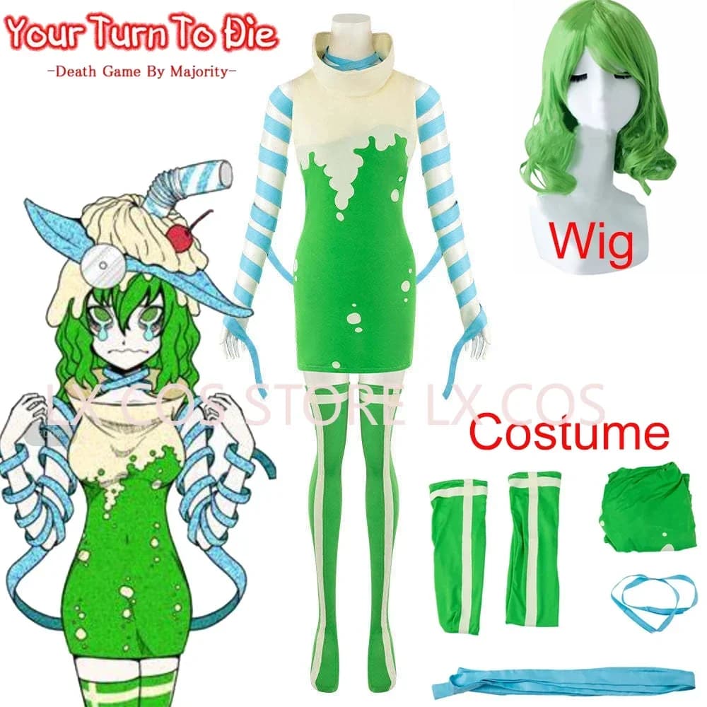 Anime Your Turn To Die Tia Safalin Costume Cosplay Parrucca Uniforme Halloween Festa di Natale Costume Dimensioni personalizzate Cos Vestiti